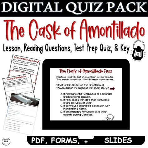 the cask of amontillado worksheet pdf answers
